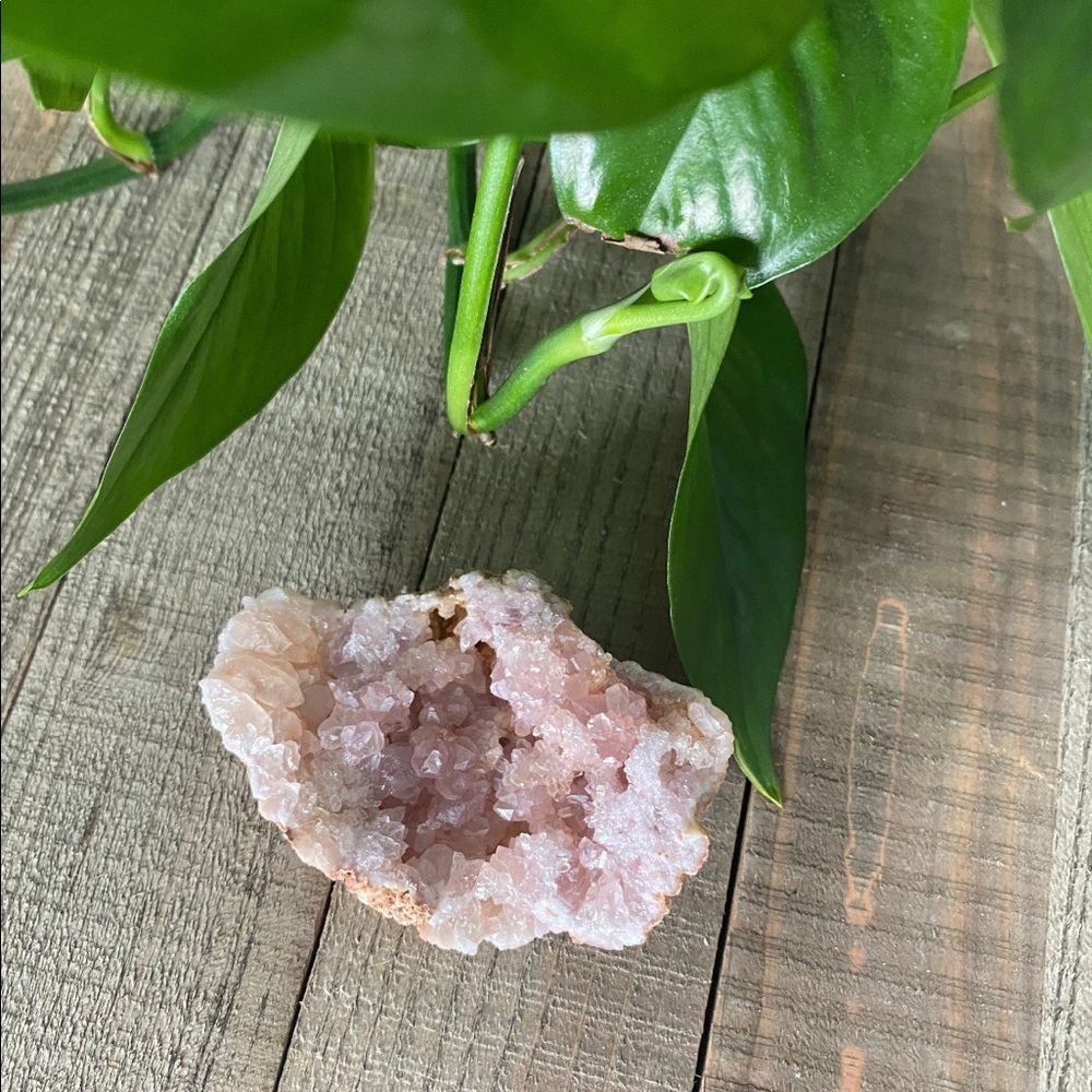 Pink Amethyst Geode Crystal Cluster • OOAK Raw Stone Specimen